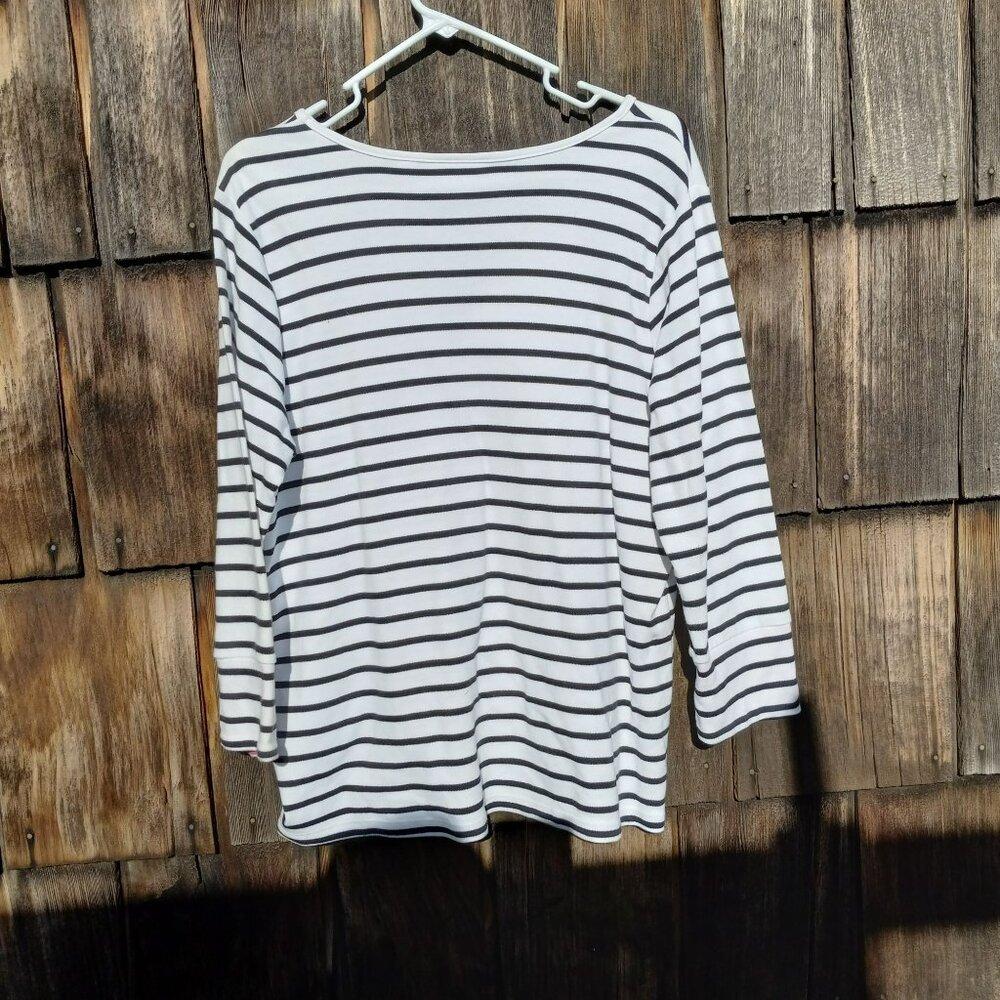 Quacker Factory Tunic Nautical Sequin Anchors V N… - image 3